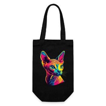 Chat Sphynx Chat Sphynx Chat Canadien Mignon Sphinx - Sac à bouteille - noir - Devant