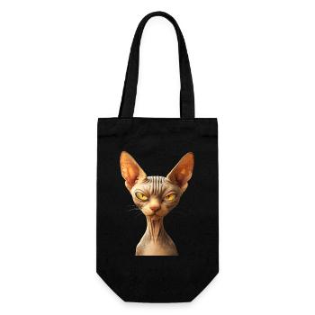 Chat Sphynx Chat Sphynx Chat Canadien Mignon Sphinx - Sac à bouteille - noir - Devant