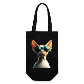 Chat Sphynx Chat Sphynx Chat Canadien Mignon Sphinx - Sac à bouteille - noir - Devant