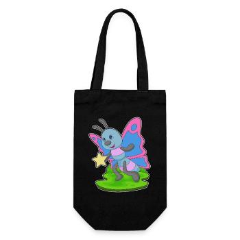 Butterfly Star - Gift Bag for Bottles - black - Front