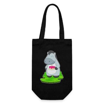 Horse Birthday Cake - Gift Bag for Bottles - black - Front