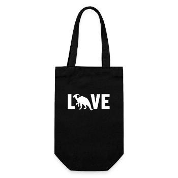 Parasaurolophus Love Dinosaur Hadrosauridae - Gift Bag for Bottles - black - Front