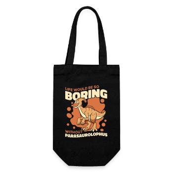 Life Would Be Boring Without Dinosaur Lover - Gift Bag for Bottles - black - Front