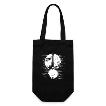 Banjo Drawing - Gift Bag for Bottles - black - Front