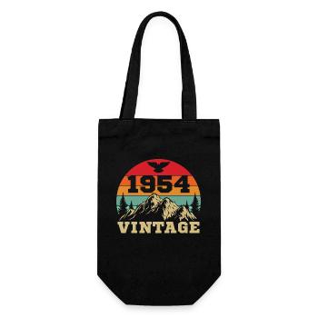 1954 Vintage Retro Birthday Gift - Gift Bag for Bottles - black - Front