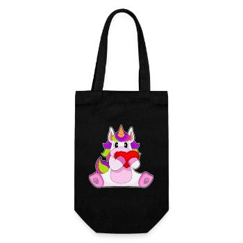Unicorn Heart - Gift Bag for Bottles - black - Front