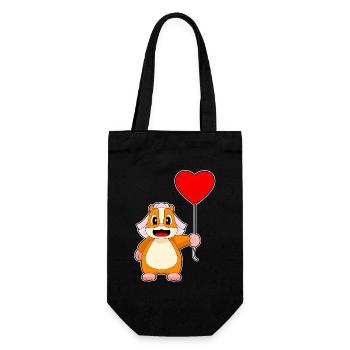 Hamster Bridal Balloon Wedding - Gift Bag for Bottles - black - Front