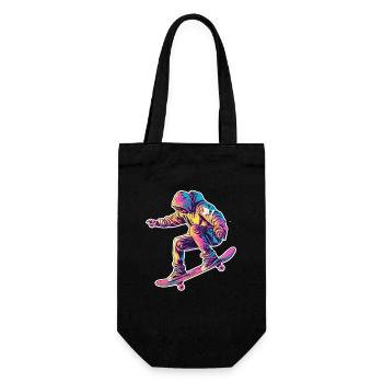 Retro Skateboarder - Gift Bag for Bottles - black - Front