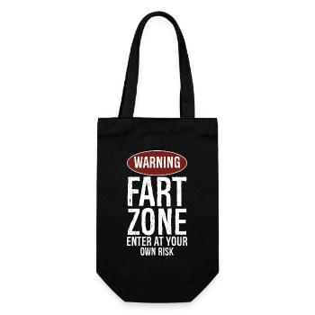 warning fart zone enter at your own risk - Sac à bouteille - noir - Devant