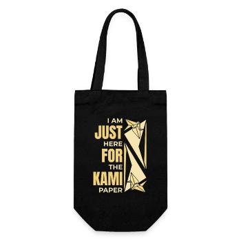 Just Here For The Kami Paper Folding Owl Paper - Gift Bag for Bottles - black - Front