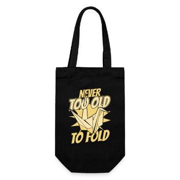 Never Too Old To Fold Owl Paper Crane Folding - Gift Bag for Bottles - black - Front