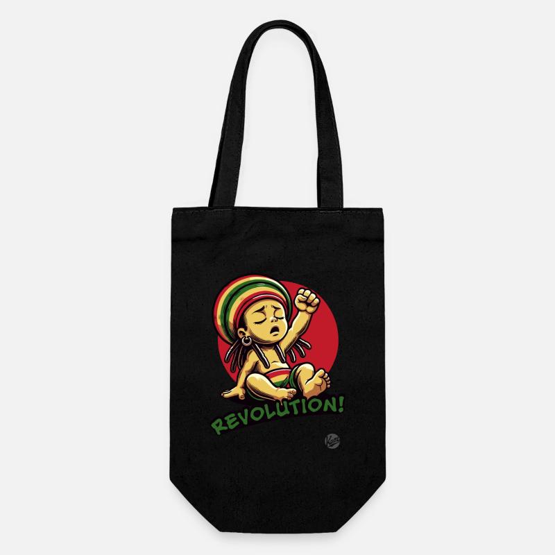 Reggae Baby pour la révolution rastafari - Sac à bouteille - noir