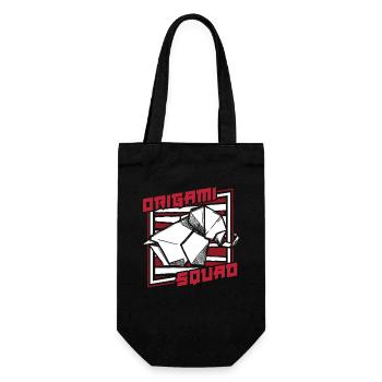 Origami Squad Folding Owl Paper Crane Master - Gift Bag for Bottles - black - Front