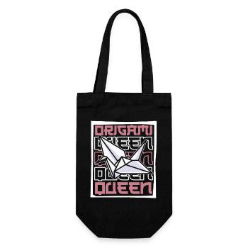 Origami Queen Folding Owl Paper Crane Master - Gift Bag for Bottles - black - Front