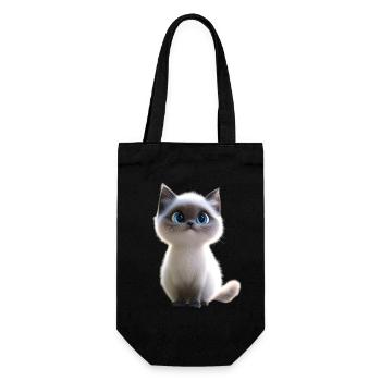 Ragdoll Katze Ragdollkatze Cat Süße Ragdoll Katzen - Geschenkbeutel für Flaschen - Schwarz - Vorne