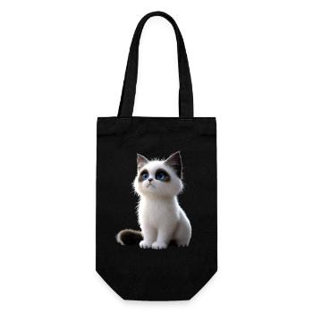 Ragdoll Katze Ragdollkatze Cat Süße Ragdoll Katzen - Geschenkbeutel für Flaschen - Schwarz - Vorne