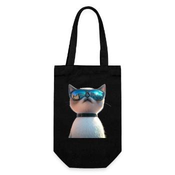 Birma Katze Heilige Birmakatze Süße Birma Katzen - Geschenkbeutel für Flaschen - Schwarz - Vorne