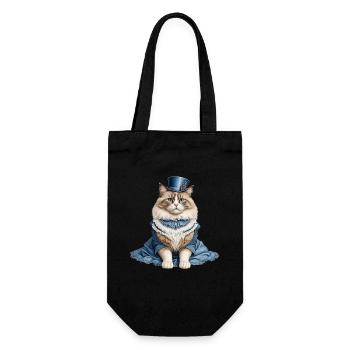 Beautiful lady cat - Gift Bag for Bottles - black - Front