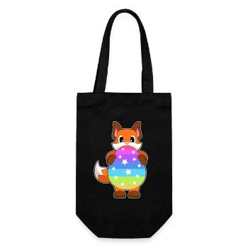 Fuchs Ostern Osterei - Geschenkbeutel für Flaschen - Schwarz - Vorne