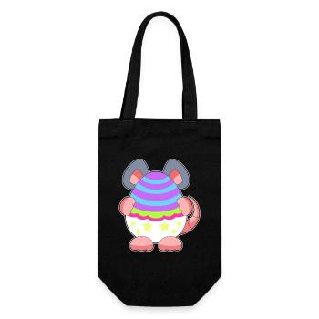 Mouse Easter Easter Egg - Gift Bag for Bottles - black - Front