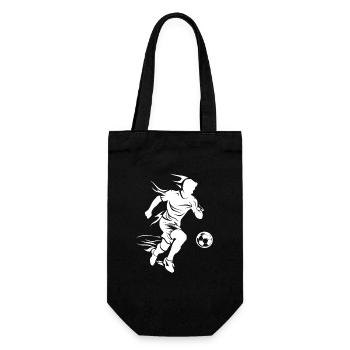 Fußballspieler Zeichnung - Geschenkbeutel für Flaschen - Schwarz - Vorne
