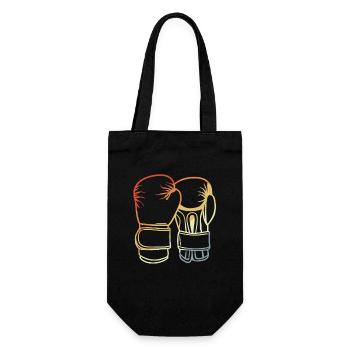 Vintage Boxhandschuhe - Geschenkbeutel für Flaschen - Schwarz - Vorne