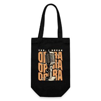 I Speak Opera Opera House Vocalist Tenor Singer - Gift Bag for Bottles - black - Front
