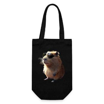 Capybara Be Capy Capybara Funny Capybara - Gift Bag for Bottles - black - Front