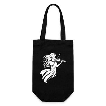 Violin player - Gift Bag for Bottles - black - Front