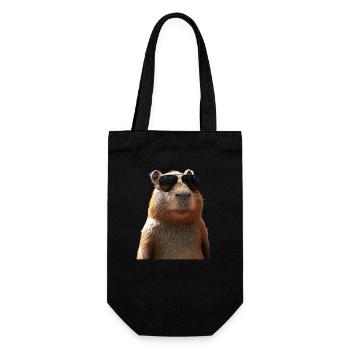 Capybara Be Capy Capybara Funny Capybara - Gift Bag for Bottles - black - Front