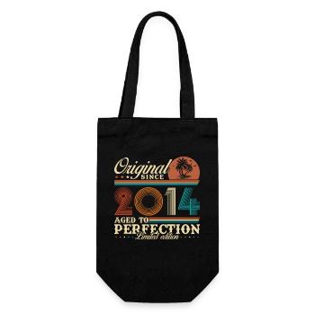 2014 Vintage Retro Geburtstagsgeschenk - Geschenkbeutel für Flaschen - Schwarz - Vorne