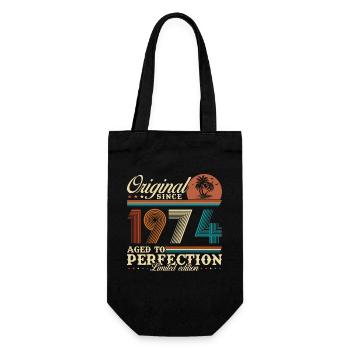 1974 Vintage Anniversaire Rétro Cadeau - Sac à bouteille - noir - Devant