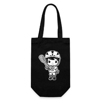 Lacrosse Boy - Gift Bag for Bottles - black - Front