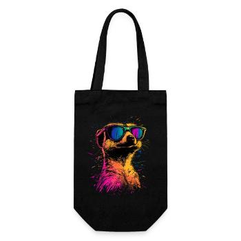 Lunettes de soleil suricate coloré mignon suricate - Sac à bouteille - noir - Devant