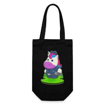 Police du Policier Licorne Microphone - Sac à bouteille - noir - Devant