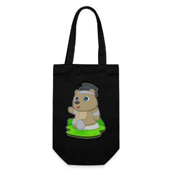 Bär Halloween Zombie - Geschenkbeutel für Flaschen - Schwarz - Vorne