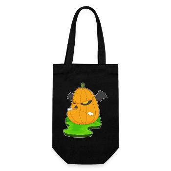 Monster Halloween Kürbis - Geschenkbeutel für Flaschen - Schwarz - Vorne