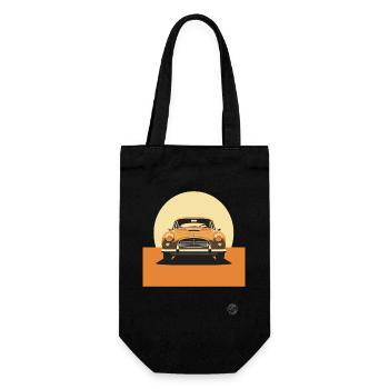 Minimalist Classic Car Design - Gift Bag for Bottles - black - Front
