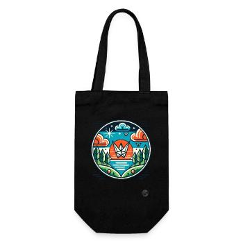Origami World - Gift Bag for Bottles - black - Front