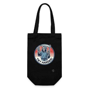 Thumbs up Grim Reaper: try harder - Gift Bag for Bottles - black - Front