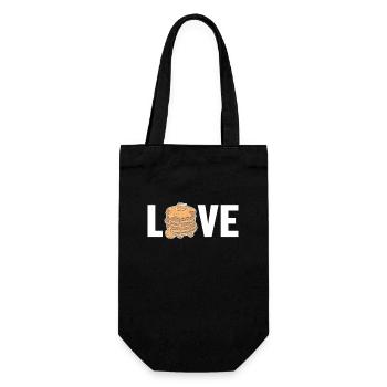 Pancake Love Recipes Griddlecake Flapjack Pancake - Gift Bag for Bottles - black - Front