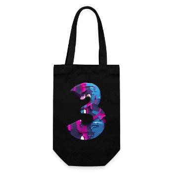 NUMMER 3 NR. 3 COOL 3. GEBURTSTAG - Geschenkbeutel für Flaschen - Schwarz - Vorne