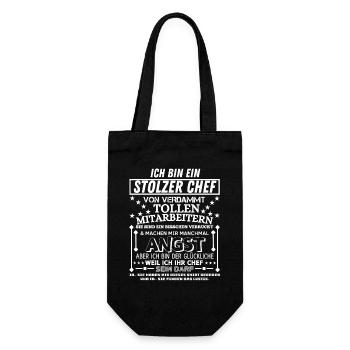 Fier patron drôle cadeau pour le bureau du directeur - Sac à bouteille - noir - Devant