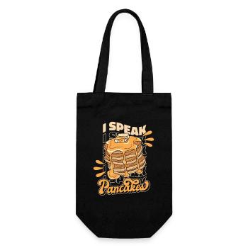Ich spreche Pfannkuchen Rezepte Flapjack Grillkuchen - Geschenkbeutel für Flaschen - Schwarz - Vorne