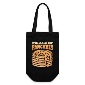Will Help For Pancakes Recipes Flapjack Lover - Gift Bag for Bottles - black - Front