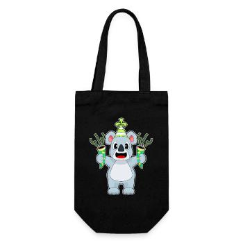 Chapeau de fête d’anniversaire Koala - Sac à bouteille - noir - Devant