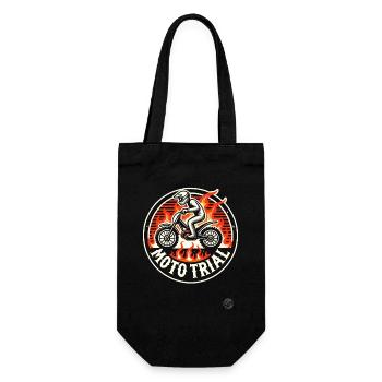 Motocross Moto Trial in Hell - Gift Bag for Bottles - black - Front