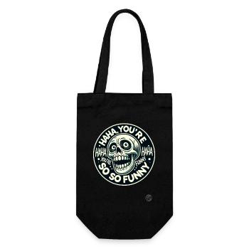 You're so funny, haha, sarcastic skull - Gift Bag for Bottles - black - Front