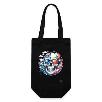 crânes crânes au ciel - Sac à bouteille - noir - Devant