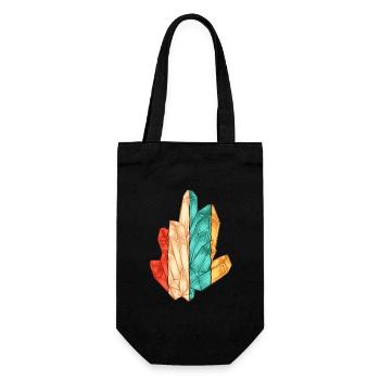 Retro Geologist Stone Collector Mineral Collector - Gift Bag for Bottles - black - Front